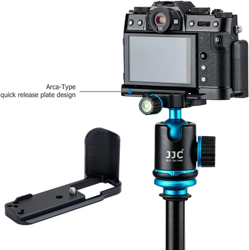 Metal Hand Grip L Bracket for Fuji Fujifilm X-T30 II, X-T30, X-T20, X-T10 with Battery Compartment Opening