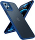 TORRAS Shockproof iPhone 12/12 Pro Case - Military Grade Drop Tested, Translucent Matte Hard PC Back, Blue
