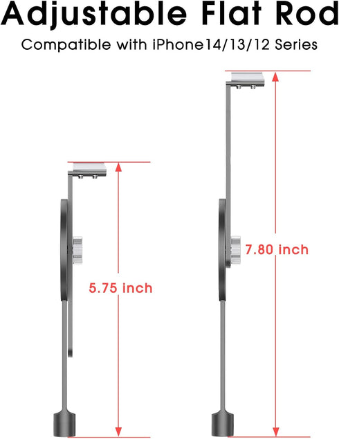 TechMatte Tripod Mount for MagSafe, Compatible with iPhone 15-12 Series, Lightweight, Cold Shoe Mount Included