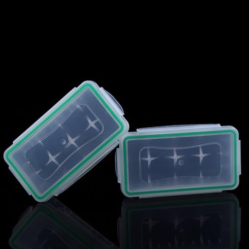 2 PCS 18650 Battery Storage Case, Plastic Battery Holder Waterproof Battery Holder Storage Box Portable Battery Container Protector