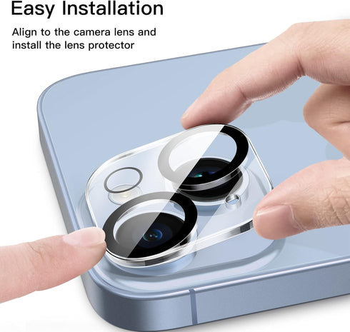 JETech 9H Tempered Glass Camera Lens Protector for iPhone 14 (6.1") & 14 Plus (6.7") - Anti-Scratch, HD Clear, 3-Pack