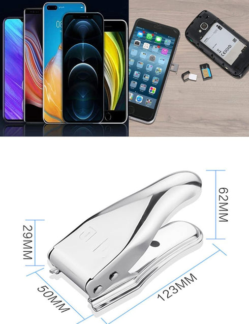 HIYITKS 2-in-1 3 Adapters&1 Sim Card Cutter, Micro SIM/Nano SIM Card Cutter, Cutting SIM Card Standard to Micro/Micro