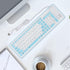 Sanpyl USB Wired Keyboard, 103 Keys Foldable Silicone Keyboard, Waterproof Mute Roll Up for PC Laptop (Blue)