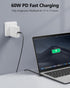 SUNGUY USB-C to USB-C Cable, 2-Pack 1.5FT Right Angle 60W PD USB C Charger Cable for iPhone 15/15 Plus/15 Pro/15 Pro
