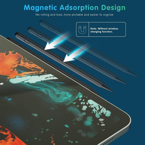 Stylus Pen for iPad with Palm Rejection, 5 Extra Tips, Tilt Sensitive iPad Pencil Compatible with (2018-2023) Apple