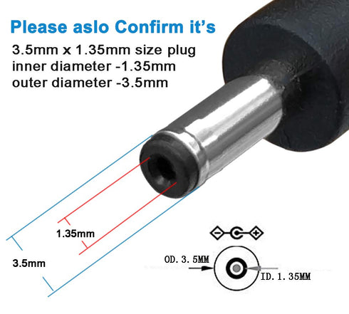 3Pack 6FT 5V DC Power Cord, USB to DC 3.5mm x 1.35mm Barrel Jack Adapter Connector Charging Cable