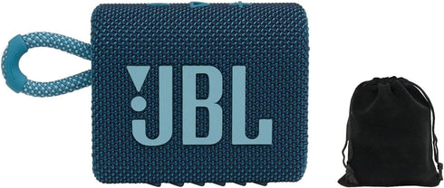 JBL Go 3 Portable Speaker with Bluetooth, Built-in Battery, Waterproof and Dustproof, Blue