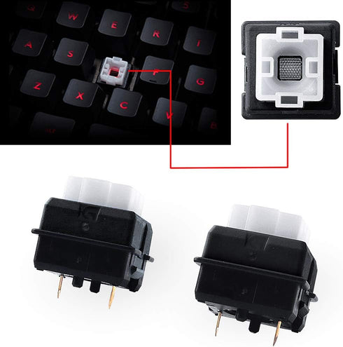 10X Romer G Mechanical Keyboard Switches for Logitech G310 G810 G910 G613 GPro Keyboards (Black)
