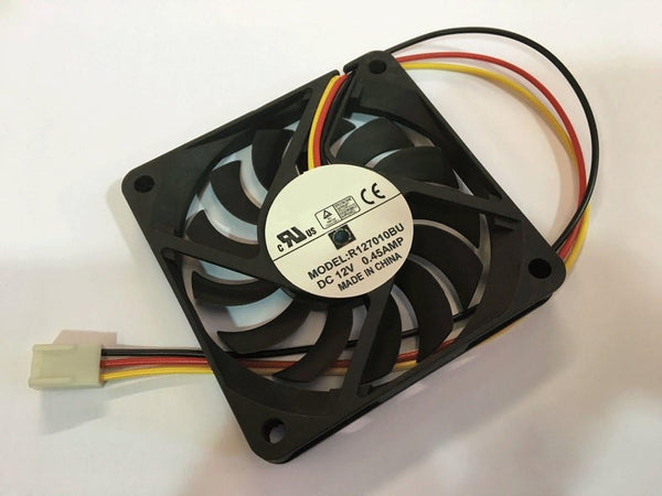 EVERFLOW 707010mm R127010BU 12V 0.45A 3Wire 7cm Square Cooling Fan