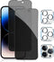 Pehael iPhone 14 Pro Privacy Screen Protector & Camera Lens Protector - 2+2 Pack, 9H Hardness, Easy Bubble-Free Install.