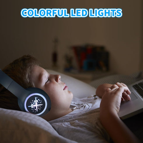 Wireless Headphones with Sword LED Lights, Kids Bluetooth Headphones for Boys Girls, Amazon Fire Tablet/Laptop/Pad