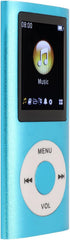 Heayzoki MP4 1.8 Inch 64G Player, Portable Music Player with LCD Screen, Lossless Sound, Supports Up to SD Card, Blue