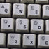 4Keyboard English US Clear Transparent Background Keyboard Stickers with Black Lettering