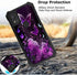 Cricket Icon 5/att Motivate 4 Phone Case with Screen Protector, Slim TPU Rugged Bumper, Purple Butterflies