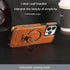 Luxury Leather Invisible Stand Case for iPhone 15/14/13/12 Pro Max, Magsafe, Drop Protection (Brown, for iPhone 13