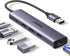 UGREEN USB to Ethernet Adapter, 5 in 1 Hub with Gigabit RJ45, 3 USB 3.0 Ports, USB-C Power for Laptop