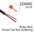 YAODHAOD Micro USB Male 2 Pin Bare Wire, 5V 3A Pigtail Power Cable for USB Equipment (5PCS)