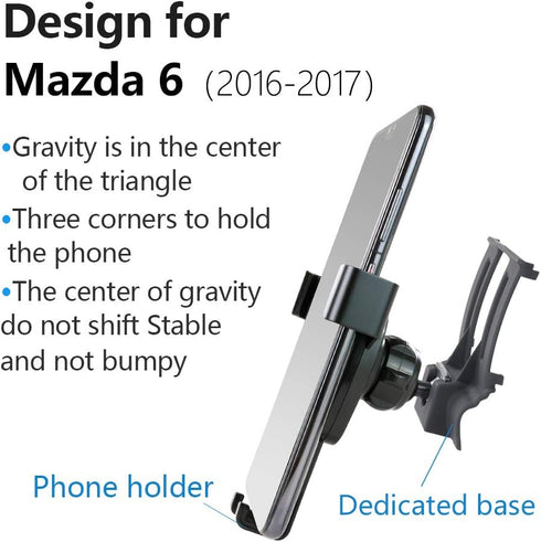 Car Phone Holder for Mazda 6 (2016-2017) - Auto Accessories Navigation Bracket Mobile Cell Phone Mount