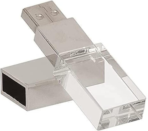 HONGPAS New Crystal Transparent Rectangle Genuine USB Flash Drive 3.0 LED Lighting Memory