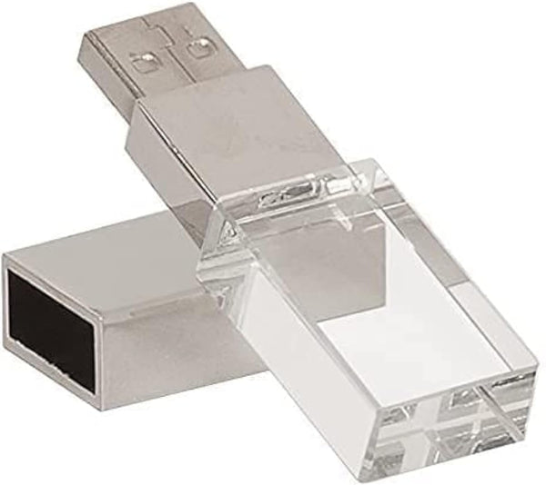 HONGPAS New Crystal Transparent Rectangle Genuine USB Flash Drive 3.0 LED Lighting Memory