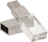 HONGPAS New Crystal Transparent Rectangle Genuine USB Flash Drive 3.0 LED Lighting Memory