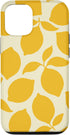 Fresh Citrus Vibes Minimalist Fruit Pattern Ideas Yellow Lemon Pattern Floral Minimal Citrus Summer Cute Case for iPhone 12/12