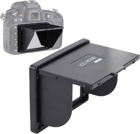 ASHATA 3.2in Camera Viewfinder Sunshade, Wide Screen Magnet Hood Viewfinder Professional Optical Sunshade Effectively