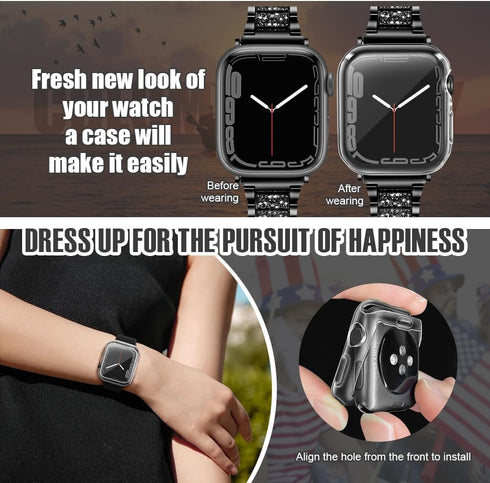 top4cus 38mm Soft TPU Anti-Scratch Cover Case, Lightweight All-Around Screen Protector for Apple Watch Series