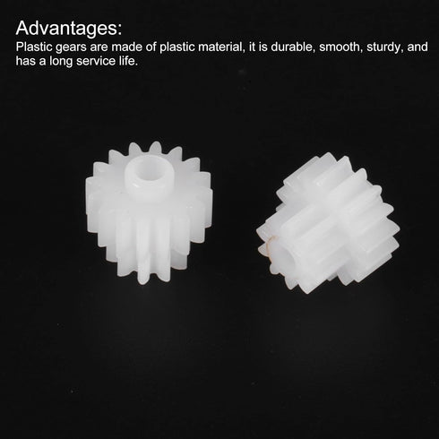 20 16 16102B 0.5) MECCANIXITY Pcs Plastic Gears Teeth Plastic Motor Gear Model Reduction Gear for RC Car Model DIY