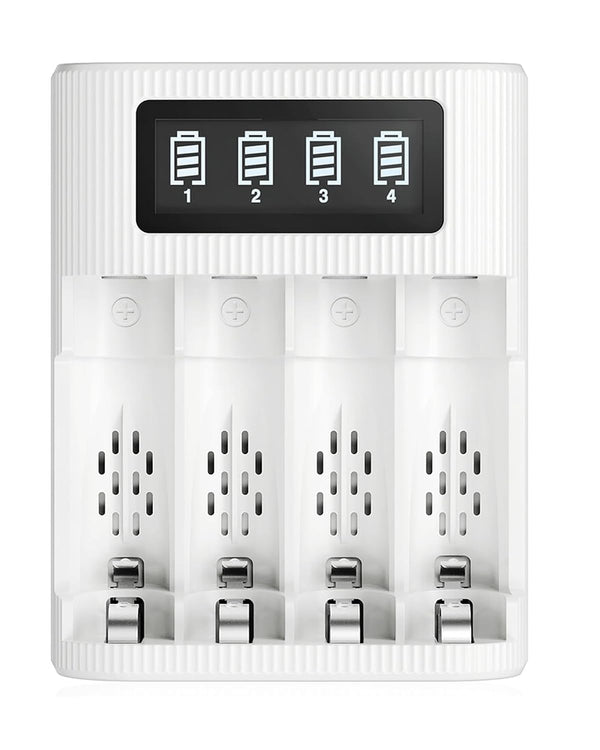 EBL LCD Battery Charger AA AAA Rechargeable Battery Charger - 4 Bay Smart