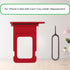 for iPhone 11 Red SIM Card Tray Holder Replacement Single SIM Version for iPhone11 Card Slot with Waterproof Rubber Ring Repair Fix Kit Card Removal Tool for A2111 A2221 A2223