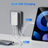 BUDI 17W Extra Slim Portable Wall Charger / 2-Port USB-A Wall Charger / Convenient Travel Accessories for iPad, iPhone