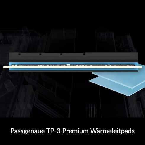 ARCTIC M2 Pro Heatsink Cooler for M.2 2280 SSD, with TP-3 Thermal Pads, Compatible with PC & Gaming Consoles