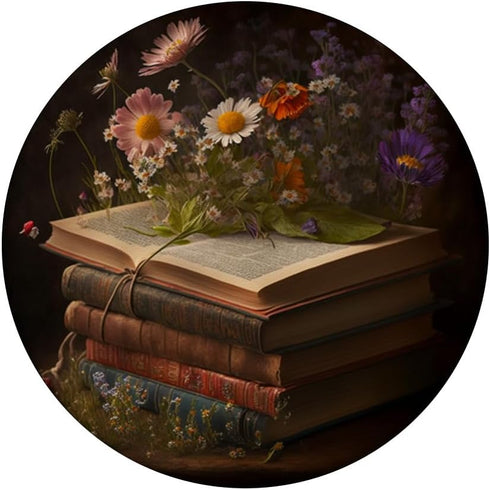 Librarian Flowery Book Lover Floral Aesthetic PopSockets Standard Grip