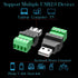 4Packs USB 2.0 Type A Male/Female to 4 Pin Screw Terminal Block Connector, Portable Pluggable Type Adapter Connector Converter 300V 8A