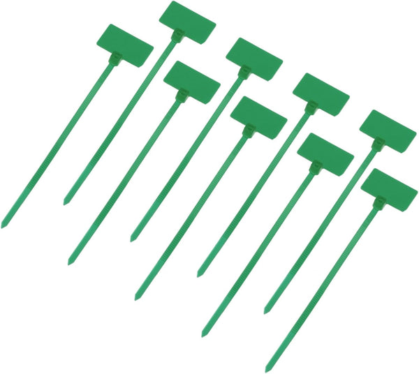 MECCANIXITY 250pcs 4 Inch Marker Cable Zip Ties, Self-Locking Nylon Wraps for Indoor and Outdoor Use, Green