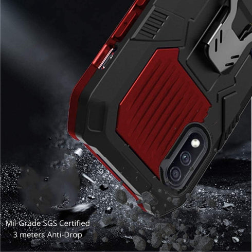 Folmeikat Compatible with Samsung Galaxy A01 Case - Military Grade Protective with Belt Clip and Kickstand