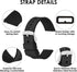 2 Pcs Quick-Release Silicone Watch Bands, Waterproof Soft Straps with Stainless Steel Buckle for Smart Watch