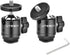 UTEBIT 2 Pack Mini Ball Head with 1/4" Hot Shoe Mount Adapter, 360° Swivel for DSLR Camera
