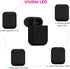 Jinstyles Wireless Charging Case Replacement for AirPods 1st & 2nd Generation, Black, with Bluetooth Sync Pairing Button
