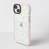 Dumkery 14 15 Cute Clear Pink Flowers Phone Case Compatible with iPhone Plus, Floral iPhone Plus Case Aesthetic