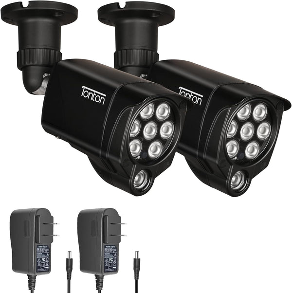 Tonton 2Pack LED IR Illuminator, 90 Degree 100Ft Infrared Flood Light for CCTV Security Cameras, Dome and Bullet