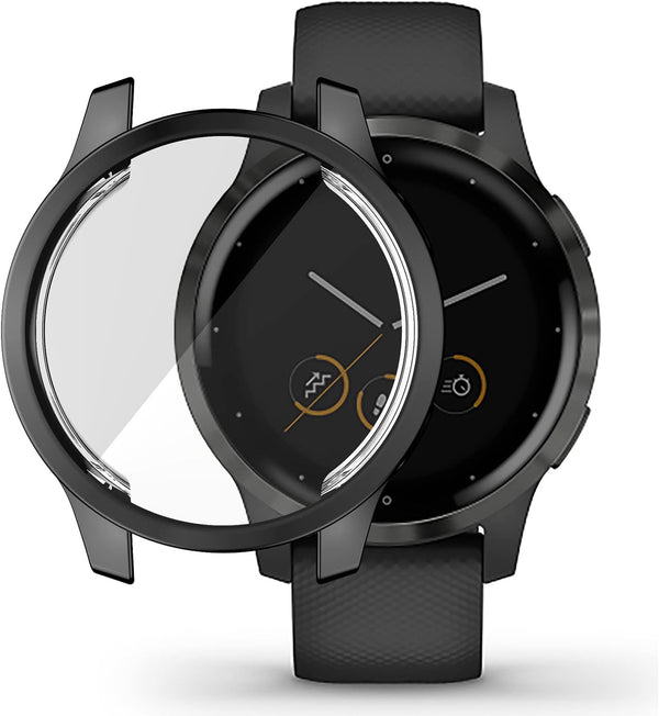 Waterproof Protective Case for Garmin Vivoactive 4/Venu 2 45mm/Vivoactive 4S/Venu 2S 40mm, Soft TPU Scratch-Proof Cover