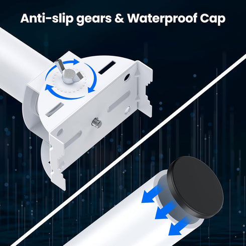 Universal Wireless Bridge Bracket Mount, ULNA Pole and Wall-Mounted for Outdoor Point to Point AP Access Point (2-Pack)