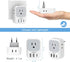 TESSAN European Travel Plug Adapter USB C, 4 AC Outlets and 3 USB Ports, Type C Power Adapter for Europe