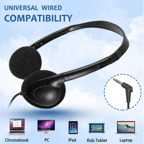 Kids Headphones Bulk for School, 10 Pack Wired On-Ear Classroom Headphones for Students, Children, Toddler Boys Girls