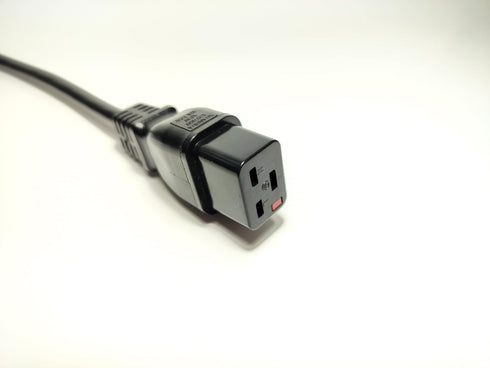 Generic IEC320-C19 14AWG, 5-15P 10ft Locking Power Cord, Flat Plug, Heavy Duty, SJTOW Cable for Appliances, Data