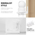 OAPRIRE White Floating Wall Shelves Set of 3 for Security Cameras, Baby Monitors, Speakers, Universal Acrylic Shelf