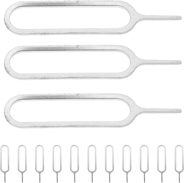 500pcs Universal Sim Card Tool Kit, Silver Sim Extractor Pins and Tray
