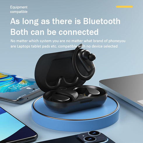 Wireless Earbuds, Bluetooth Headphones Stereo Bass Sound, 72H Playtime LED Display Ear Buds, IPX7 Waterproof Earphones